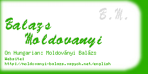 balazs moldovanyi business card