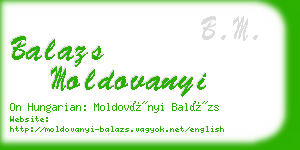 balazs moldovanyi business card